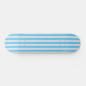 Skateboard Ciel bleu et gris clair vertical rayé (Horz)