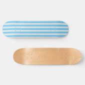Skateboard Ciel bleu et gris clair vertical rayé (Horz)