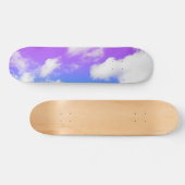 Skateboard Ciel de nuages bleu pourpre (Horz)