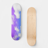 Skateboard Ciel de nuages bleu pourpre (Recto)
