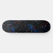 Skateboard Ciel étoilé avec étoiles et planètes (Horz)
