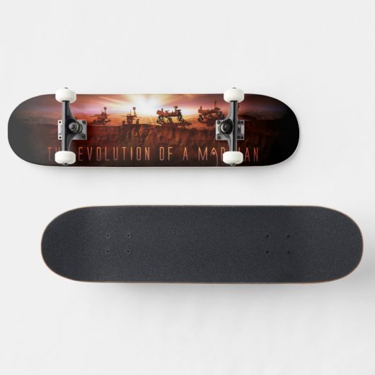 Skateboard Cinq rovers Mars réussis (Horz)