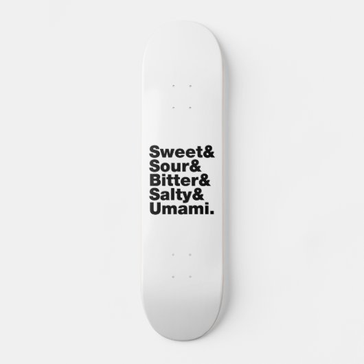 Skateboard Cinq saveurs de base (Recto)