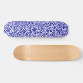 Skateboard Circuit Alien - Blanc sur Bleu Profond (Horz)