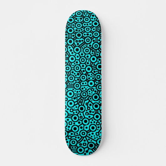 Skateboard Circuit Alien III - Noir sur Cyan (Devant)