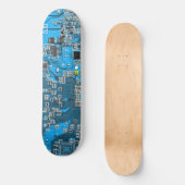 Skateboard Circuit imprimé de geek de l'informatique Bleu (Recto)