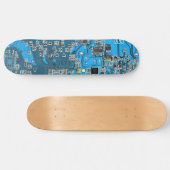 Skateboard Circuit imprimé de geek de l'informatique Bleu (Horz)