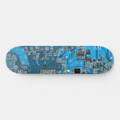 Skateboard Circuit imprimé de geek de l'informatique Bleu (Horz)