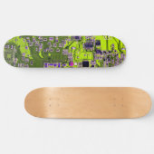 Skateboard Circuit imprimé de geeks informatiques Néon Jaune (Horz)