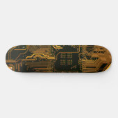 Skateboard Circuit imprimé d'ordinateur cool orange (Horz)