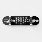 Skateboard Citation d'alien noir blanc mignon (Horz)
