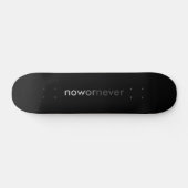 Skateboard Citation minimaliste noire (Horz)