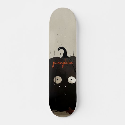 Skateboard Citrouille noir (Devant)
