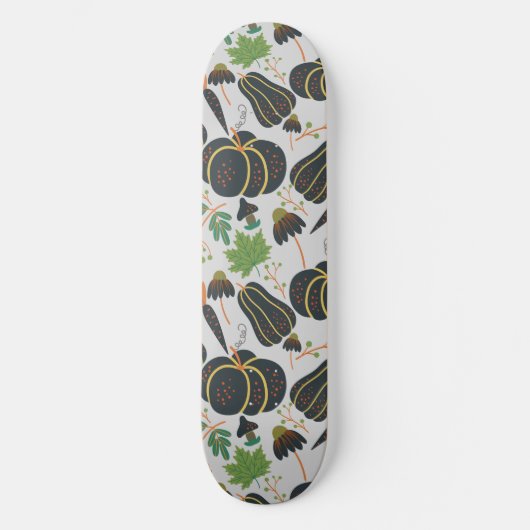 Skateboard Citrouille sans soudure carotte motif noir et blan (Recto)