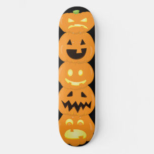 Skateboard Citrouille sculpté Jack O'Lantern Halloween