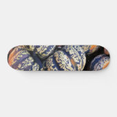 Skateboard Citrouilles rayées rustiques (Horz)