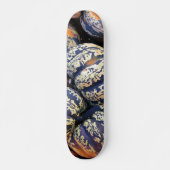 Skateboard Citrouilles rayées rustiques (Devant)