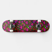 Skateboard Clair Neon Coeurs rose et Vert Floral (Horz)