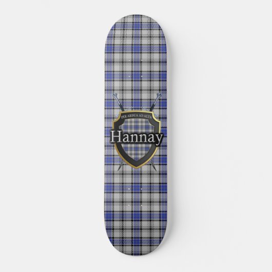 Skateboard Clan écossais Hannay Tartan Shield (Recto)