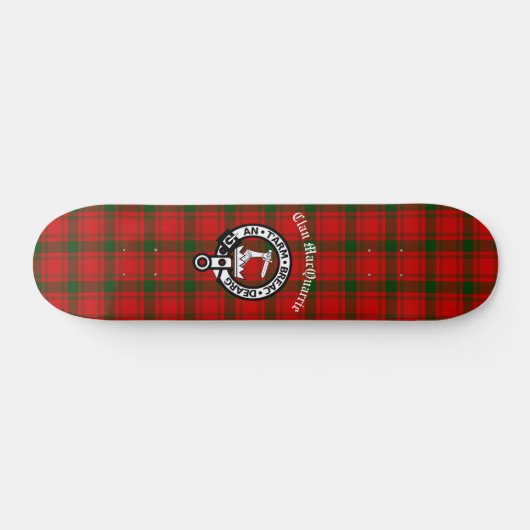 Skateboard Clan MacQuarrie Tartan et Crest (Horz)