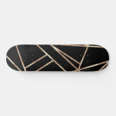 Skateboard Classic Black Rose Gold Geo #1 (Horz)