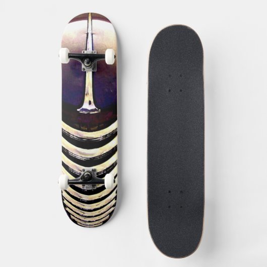 Skateboard Classic Car calandre Chrome. (Recto)