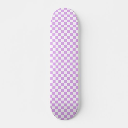 Skateboard Classic light lavender checkerboard (Devant)
