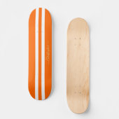 Skateboard Classic Orange Blanc Or Monogramme Stripes De Cour (Recto)