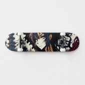 Skateboard Classic Vintage Anime Girl - 90's Manga (Horz)