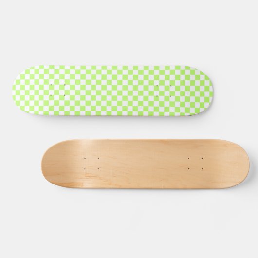 Skateboard Classic visual lime checkerboard  (Horz)