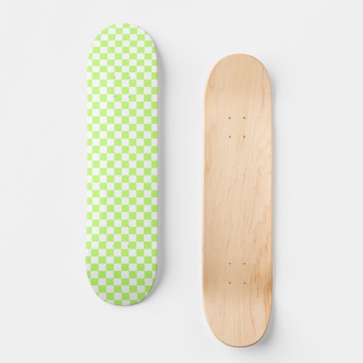 Skateboard Classic visual lime checkerboard  (Recto)