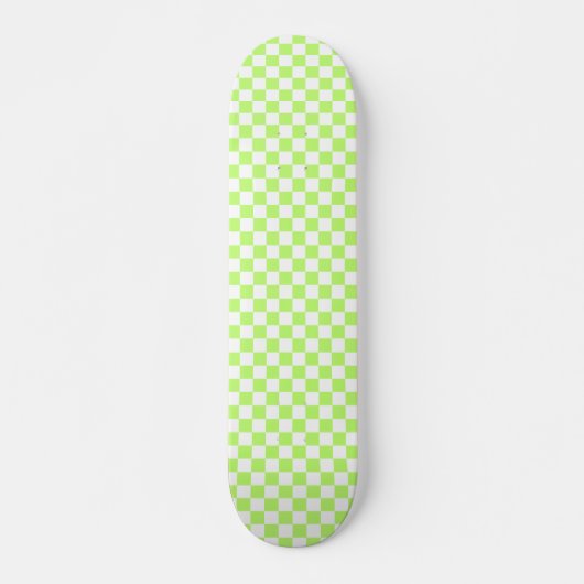 Skateboard Classic visual lime checkerboard  (Devant)