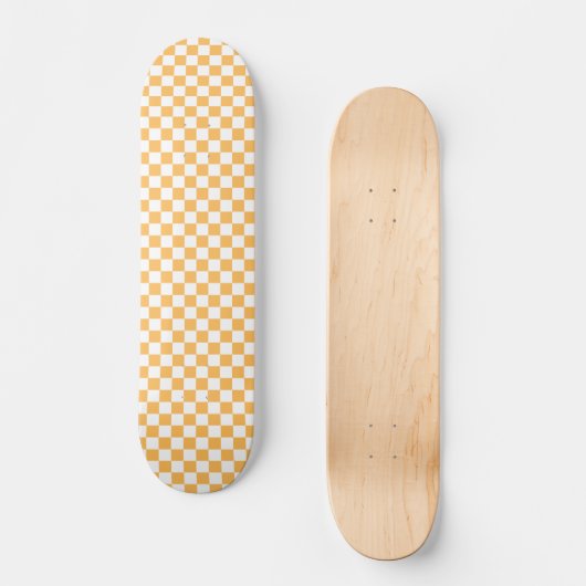Skateboard Classic visual peach checkerboard  (Recto)