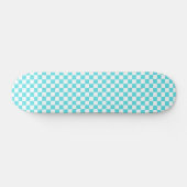 Skateboard Classic visual turquoise blue checkerboard  (Horz)