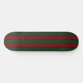 Skateboard Classique Grille Verte Et Rouge De Noël (Horz)