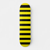 Skateboard Classique rayé jaune vif et noir (Devant)