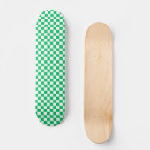 Skateboard Classique vert à carreaux (Recto)
