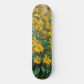 Skateboard Claude Monet - Fleurs d'artichauts de Jérusalem (Recto)