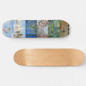 Skateboard Claude Monet - Patchwork de chefs-d'oeuvre (Horz)