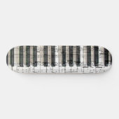 Skateboard clavier piano musique noir et blanc (Horz)