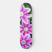 Skateboard Clematis, fleurs roses (Recto)