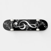 Skateboard Climacic G Clef Music Black (Horz)