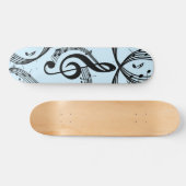 Skateboard Climacic G Clef Music Blue (Horz)