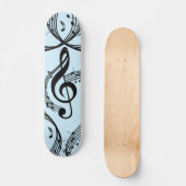Skateboard Climacic G Clef Music Blue (Recto)