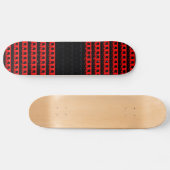 Skateboard Clôture noire rouge (Horz)