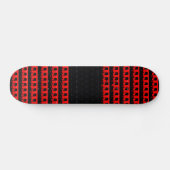 Skateboard Clôture noire rouge (Horz)