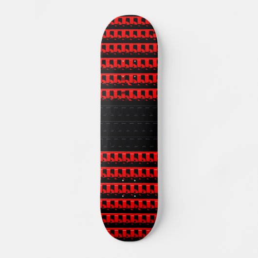 Skateboard Clôture noire rouge (Recto)