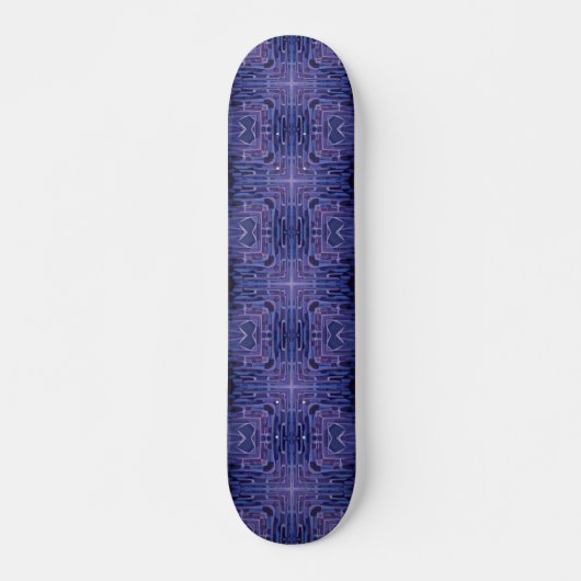 Skateboard Cobblestones bleu marine violet art géométrique (Devant)