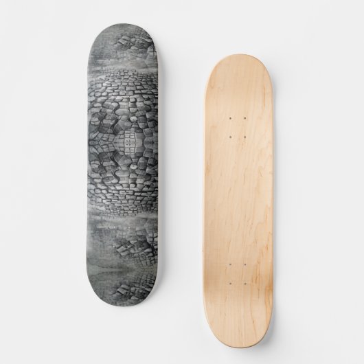 Skateboard Cobblestones gris brouillard graver l'art graphiqu (Recto)