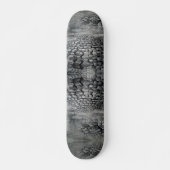 Skateboard Cobblestones gris brouillard graver l'art graphiqu (Devant)